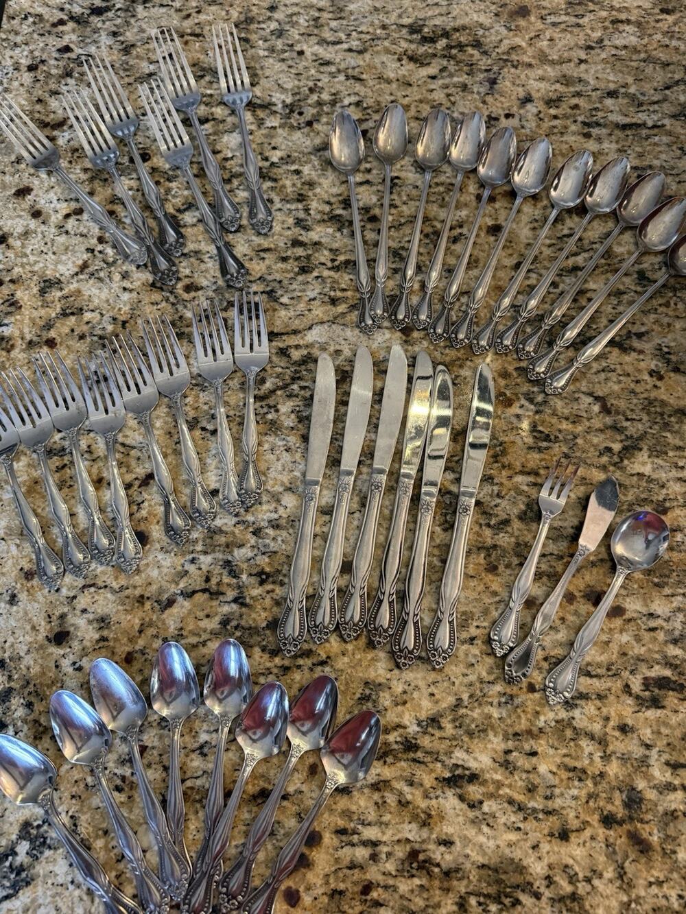 Lifetime Stainless Japan Pierrepont Flatware Mcm Set 42 Pc Service for 6 VTG